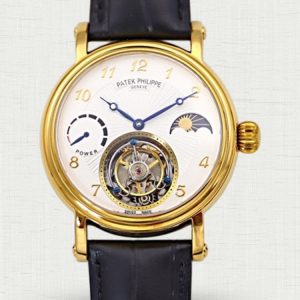 Patek Philippe Tourbillon 42mm White Engraved Transparent Dial Replica Watch