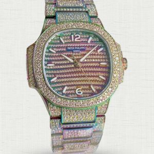 Patek Philippe Nautilus 7118/1450R-001 35.2mm Colored Starry Sky Replica Watch