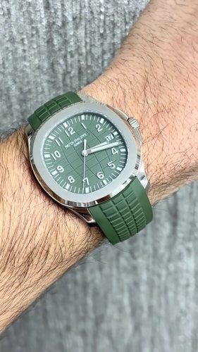 Patek Philippe Aquanaut 5168G-010 42mm Green Dial Stainless Steel Replica Watch photo review