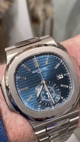 Patek Philippe Nautilus 5976/1G 40mm 40th Anniversary Blue Dial Replica Watch photo review