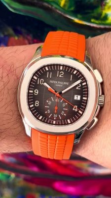 Patek Philippe Aquanaut 5968A-001 42mm Men Silver-tone Black Dial photo review