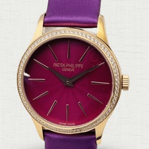 Swiss Patek Philippe Calatrava 4997/200R Replica Watch – Purple Dial, Gold Case