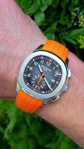 Patek Philippe Aquanaut 5968A-001 42mm Men Silver-tone Black Dial photo review