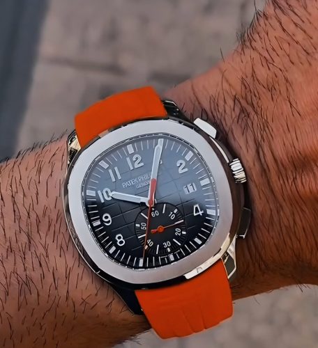 Patek Philippe Aquanaut 5968A-001 42mm Men Silver-tone Black Dial photo review