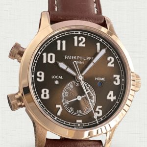 Patek Philippe Complications 5524R-001 Replica Sunburst Brown Dial Watch With Gold Case And Swiss Craftsmanship