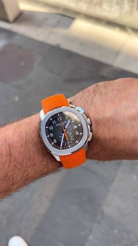 Patek Philippe Aquanaut 5968A-001 42mm Men Silver-tone Black Dial photo review