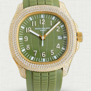 Luxury AAA Swiss Patek Philippe Aquanaut 5168G Replica 40mm Watch Green Strap Elegant & Stylish Men’s Timepiece
