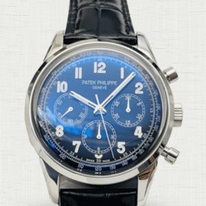 Best Swiss Replica Patek Philippe Grand Complications 41mm Watch – Black Lacquer Dial With Black Leather Strap