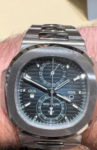 Patek Philippe Nautilus 42mm 5990/1A-011 Men's Silver-tone Blue Dial photo review