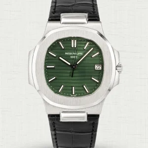 3K Factory Patek Philippe Nautilus 5711 Replica Olive Green Sunburst Dial Super Clone Watch First Look