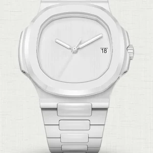 AET Remould Whitespace Replica Patek Philippe Nautilus White Dial White Ceramic Case & Bracelet 41mm Watch Main Image