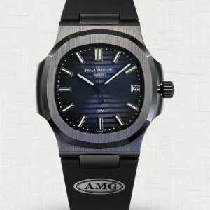 AMG DiW-AET Patek Philippe Nautilus 5711 Replica Gradient Night Blue Dial 40mm Black DLC 904L Steel Case Watch Main Image