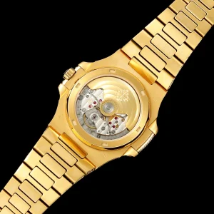 Luxury Patek Philippe Nautilus 5711 Replica Pavé Diamond Dial Gold Plated Diamond Case Diamond Bezel & Bracelet 40mm Watch Case Back