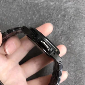 Luxury Patek Philippe Nautilus 5726/1A-001 Replica Black Dial Black PVD 904L Stainless Steel Case 40.5mm Annual Calendar Moon-Phase Watch Side View 1