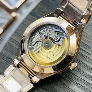 Luxury Patek Philippe Twenty~4 7300/1200R-011 Replica Gold Dial Stainless Steel Case 36mm Ladies Watch Case Back
