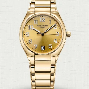 Luxury Patek Philippe Twenty~4 7300/1200R-011 Replica Gold Dial Stainless Steel Case 36mm Ladies Watch First Image