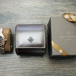 Patek Philippe Twenty~4 7300/1200R-001 replica watch with brown dial, rose gold plated bracelet, leather case and gift box