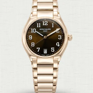 Luxury Super Clone Patek Philippe Twenty~4 7300/1200R-001 Replica Brown Dial Rose Gold Plated Stainless Steel Case Ladies Watch First Image
