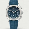 Patek Philippe Aquanaut 5968A-001 Replica Midnight Blue Dial Blue Rubber Strap Luxury 42.2mm Watch Main Image
