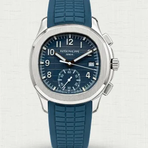 Patek Philippe Aquanaut 5968A-001 Replica Midnight Blue Dial Blue Rubber Strap Luxury 42.2mm Watch Main Image