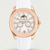 Super Clone Patek Philippe Aquanaut Luce 5261R-001 White Dial Rose Gold Plated Case White Rubber Strap Luxury Watch Main image