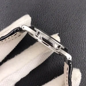 Super Clone Patek Philippe Nautilus 5711G-001 Replica 40mm Slate Grey Dial Black Leather Strap Automatic Watch Side View 1