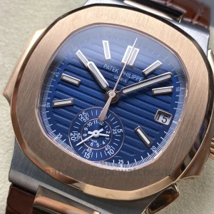 Patek Philippe Nautilus 5980-1AR-001 Brown Leather StrapDétail cadran 1