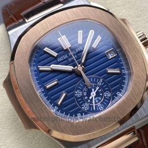 Patek Philippe Nautilus 5980-1AR-001 Brown Leather StrapDétail cadran 2