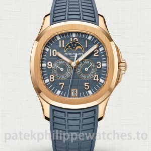 Replica Patek Philippe Aquanaut Luce Annual Calendar 5261R-001, 39.9mm Rose-Gold-Tone Case, Blue-Gray DialImage principale produit