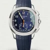 AAAAA Patek Philippe Aquanaut 5968G Replica Midnight Blue Dial 42.2mm Stainless Steel Case Blue Rubber Strap Watch Main Image