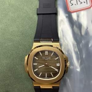 BBF Factory Patek Philippe Nautilus 5711R Replica Brown Gradient Dial Rose Gold Plated 904L Steel Case Black Rubber Strap Watch Front View 3