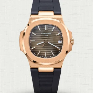 BBF Factory Patek Philippe Nautilus 5711R Replica Brown Gradient Dial Rose Gold Plated 904L Steel Case Black Rubber Strap Watch Main Image