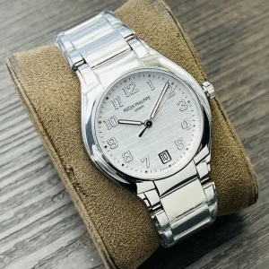 Patek Philippe Twenty~4 7300/1200A Replica White Dial Arabic Numerals Stainless Steel Case Ladies 36mm Watch Dial Side View 1