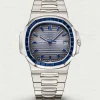 Super Clone Luxury Patek Philippe Nautilus 5711/111P-001 Replica Charcoal Grey Dial Blue Gemstone Bezel 40mm Watch Main Image