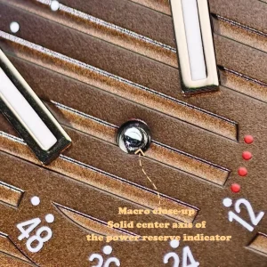 UMI 1:1 Super Clone Patek Philippe Nautilus 5712/1R-001 Replica Brown Gradient Dial Rose Gold Tone 40mm Ultra-Thin Case Watch Dial Detail 3