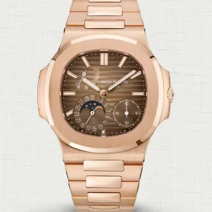 UMI 1:1 Super Clone Patek Philippe Nautilus 5712/1R-001 Replica Brown Gradient Dial Rose Gold Tone 40mm Ultra-Thin Case Watch Main Image