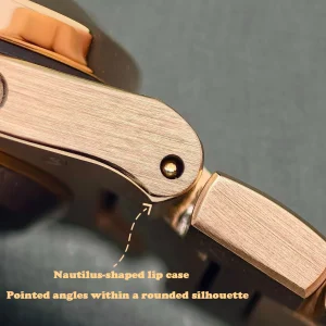 UMI 1:1 Super Clone Patek Philippe Nautilus 5712/1R-001 Replica Brown Gradient Dial Rose Gold Tone 40mm Ultra-Thin Case Watch Nautilus-shaped Lip Case