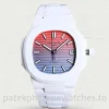 Patek Philippe AET Nautilus 5711 Replica Watch — 40mm, White Ceramic Case, Pink-Blue Gradient Dial-11