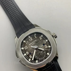Patek-Philippe-Aquanaut-5164A-001-Replica-40.8mm-Dark-Brown-Dial-Mens-Travel-Time-Automatic-Luxury-Sports-Watch-Dial-Detail-2