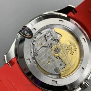 Patek Philippe Aquanaut 5167A-012 Replica Watch, 40.8 mm 904 Steel, Red Strap, Clone Caliber 324 S CProfil boîtier