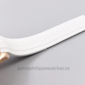 Patek Philippe Aquanaut 5167R-001 Replica Watch – 40.8mm Gold-Tone 904 Stainless Steel, Chocolate Brown Dial, White StrapWatch strap
