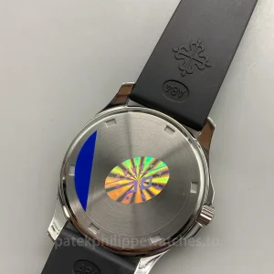 Patek-Philippe-Aquanaut-5267200A-001-Super-Clone-Womens-Automatic-Watch-38.8mm-Black-Dial-Diamond-Bezel-Black-Rubber-Strap-Back-View