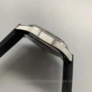 Patek-Philippe-Aquanaut-5267200A-001-Super-Clone-Womens-Automatic-Watch-38.8mm-Black-Dial-Diamond-Bezel-Black-Rubber-Strap-Left-Side