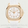 Patek Philippe Aquanaut 5268-200R-001 Replica – Rose-Gold-Tone 904L Steel, White Embossed Dial, White Rubber StrapMain product image