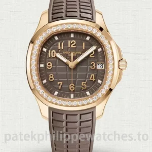 Patek Philippe Aquanaut 5268200R Super Clone Chocolate Dial Diamond Bezel Caliber 26-330 S C Automatic Brown Composite Strap