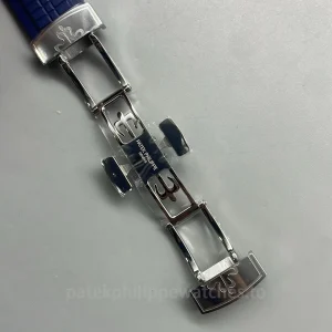 Patek-Philippe-Aquanaut-5968G-001-Super-Clone-42.2mm-Mens-Automatic-Flyback-Chronograph-Watch-with-Blue-Gradient-Dial-Midnight-Blue-Rubber-Strap-Buckle-Detail-1