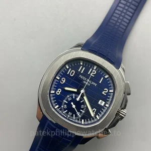 Patek-Philippe-Aquanaut-5968G-001-Super-Clone-42.2mm-Mens-Automatic-Flyback-Chronograph-Watch-with-Blue-Gradient-Dial-Midnight-Blue-Rubber-Strap-Dial-Detail-1