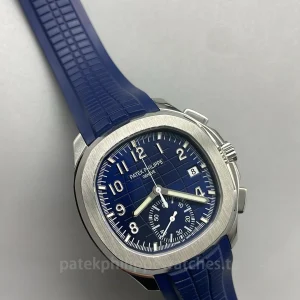 Patek-Philippe-Aquanaut-5968G-001-Super-Clone-42.2mm-Mens-Automatic-Flyback-Chronograph-Watch-with-Blue-Gradient-Dial-Midnight-Blue-Rubber-Strap-Dial-Detail-2