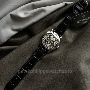 Patek-Philippe-Calatrava-5088100P-001-Replica-Luxury-Mens-Dress-Watch-–-Rare-Handcrafts-Black-Enamel-Dial-Front-View