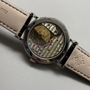 Patek-Philippe-Calatrava-5120G-001-Replica-35mm-Mens-Ultra-Thin-White-Lacquer-Dial-Mechanical-Dress-Watch-with-Clous-de-Paris-Bezel-Back-View